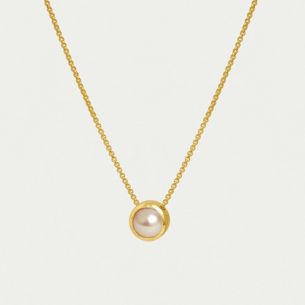 Signature Midi Knockout Pendant in Pearl