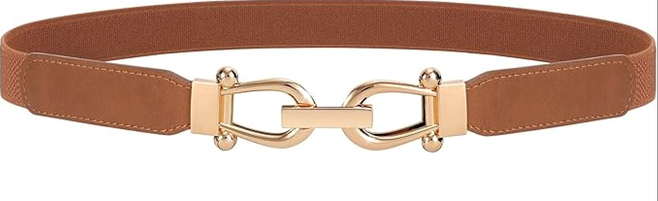 Interlocking Skinny Belt in Brown