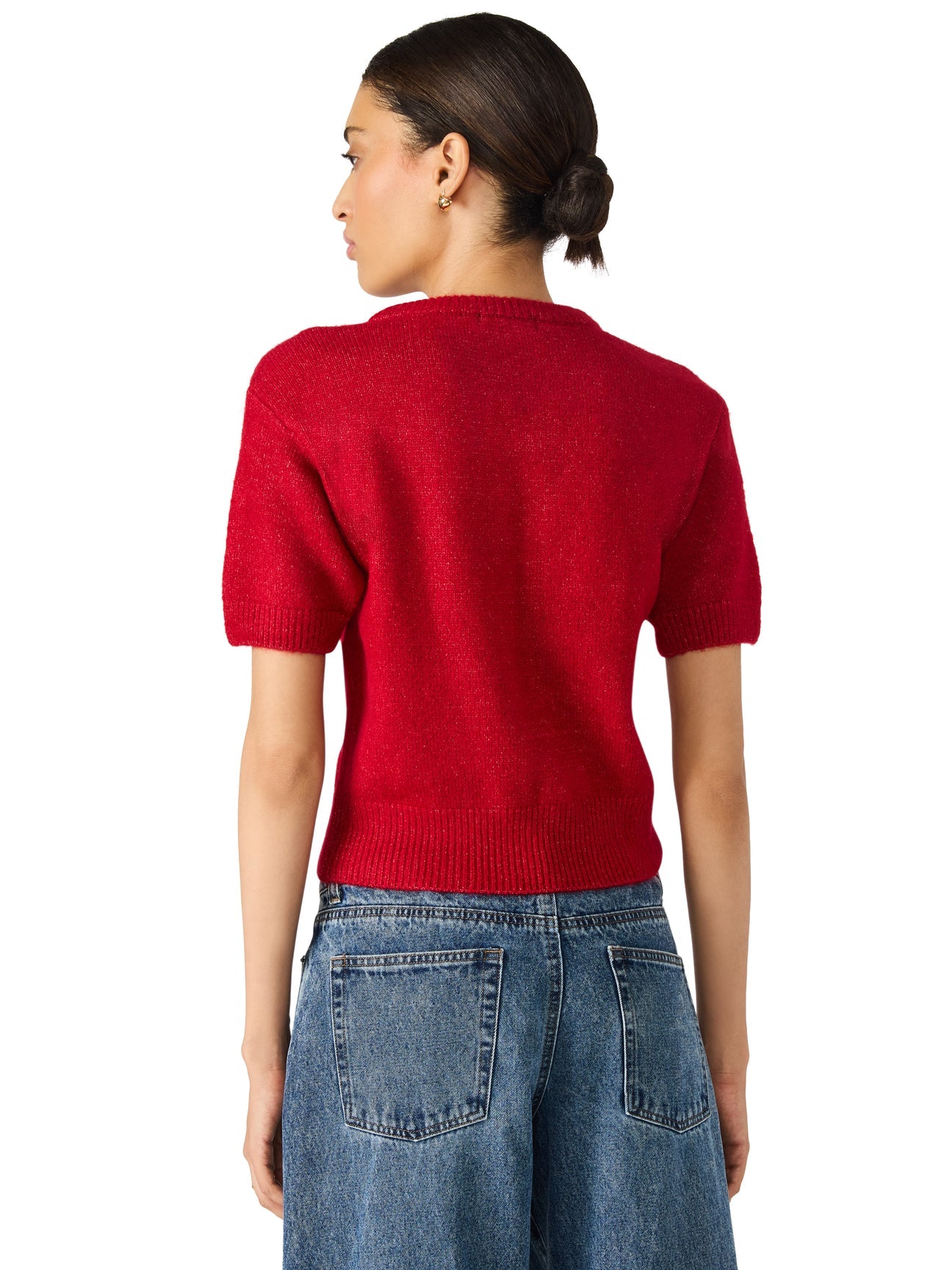 Sereia Cardigan in Dark Red