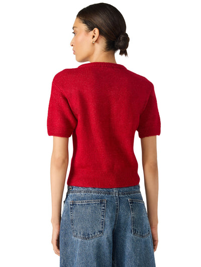Sereia Cardigan in Dark Red