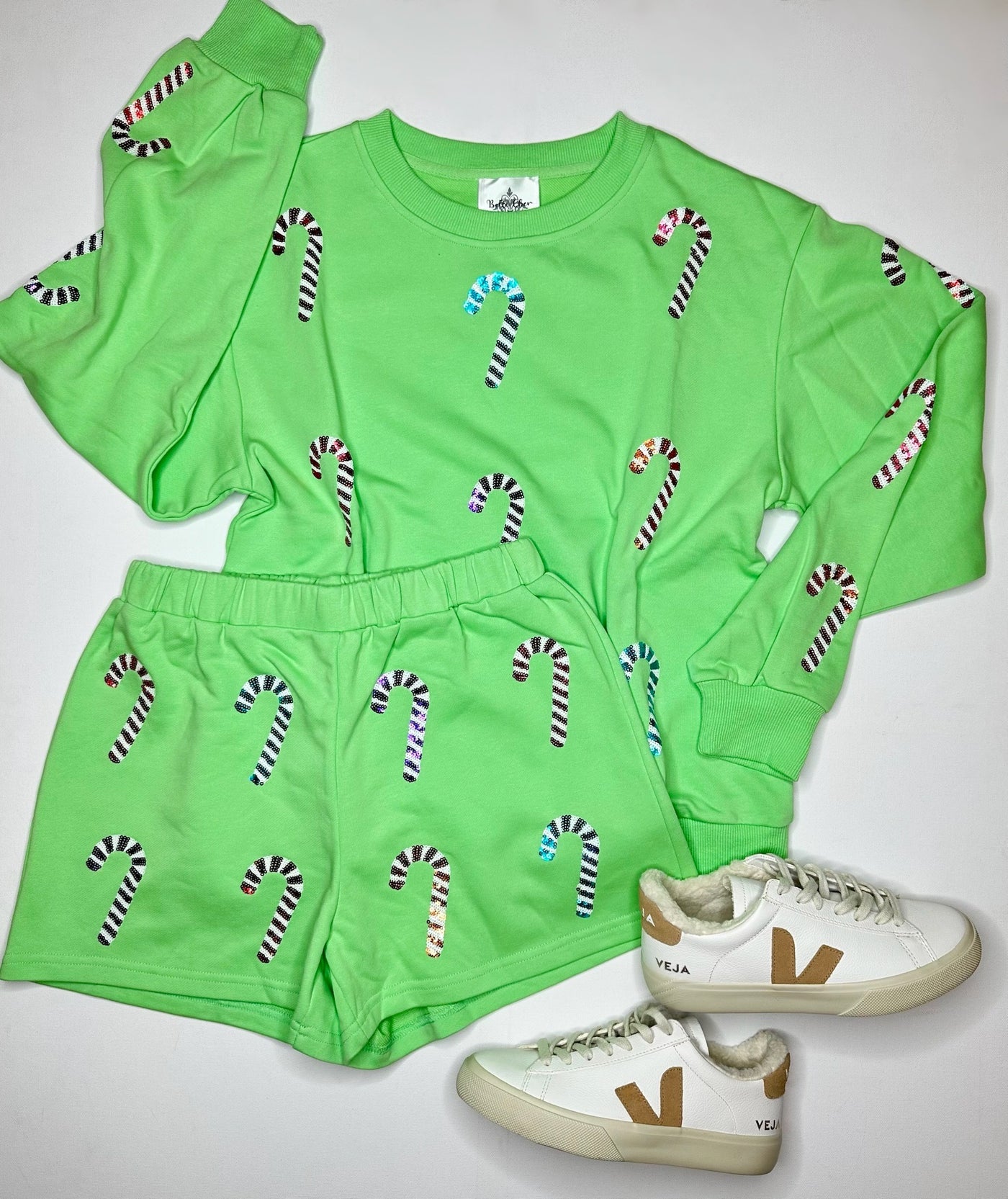 Candy Cane Sweatshirt in Green