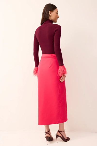 Georgina Wrap Skirt in Cerise