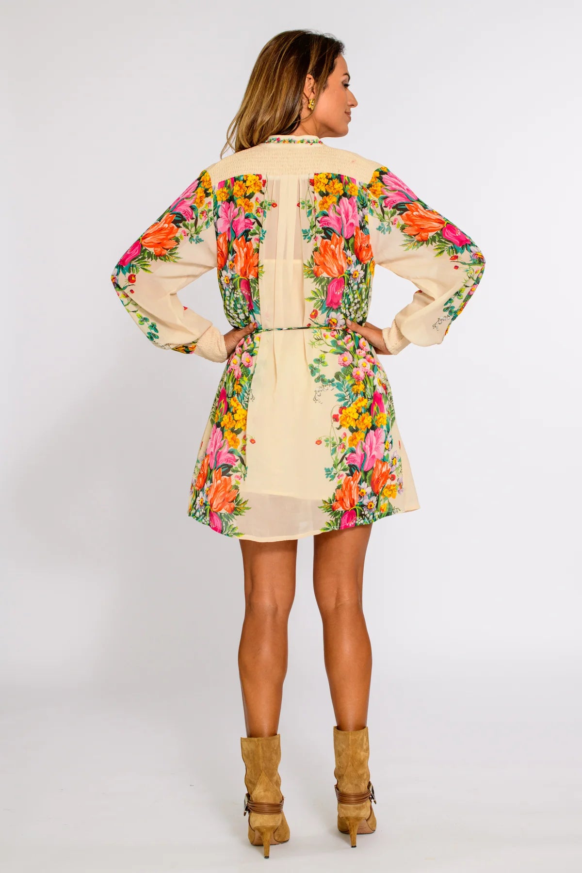 Tara Dress in Centerpiece Ivory