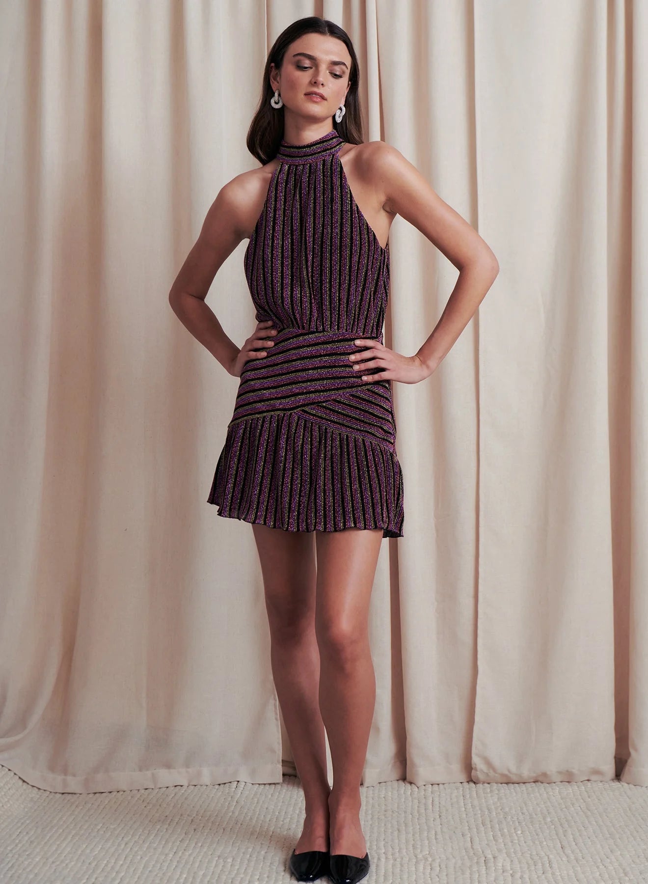 Lark Dress in Metallic Multi