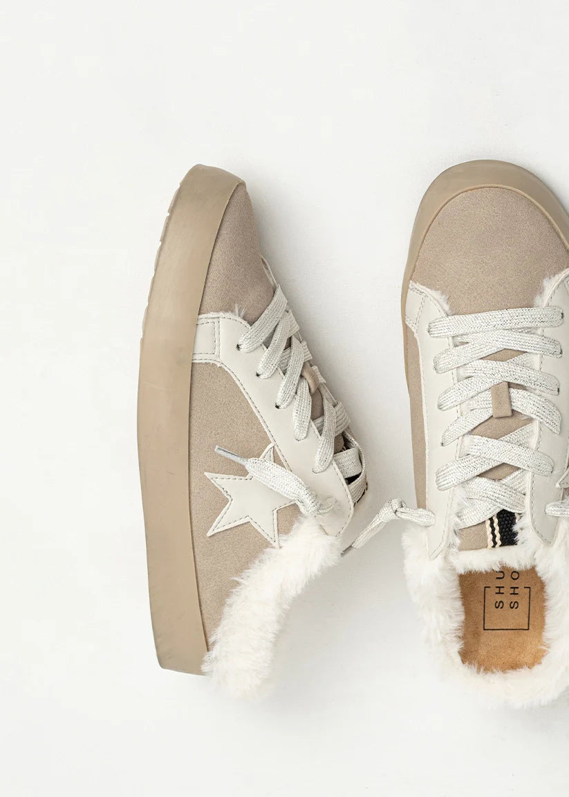 Pinah Sneaker in Taupe Suede