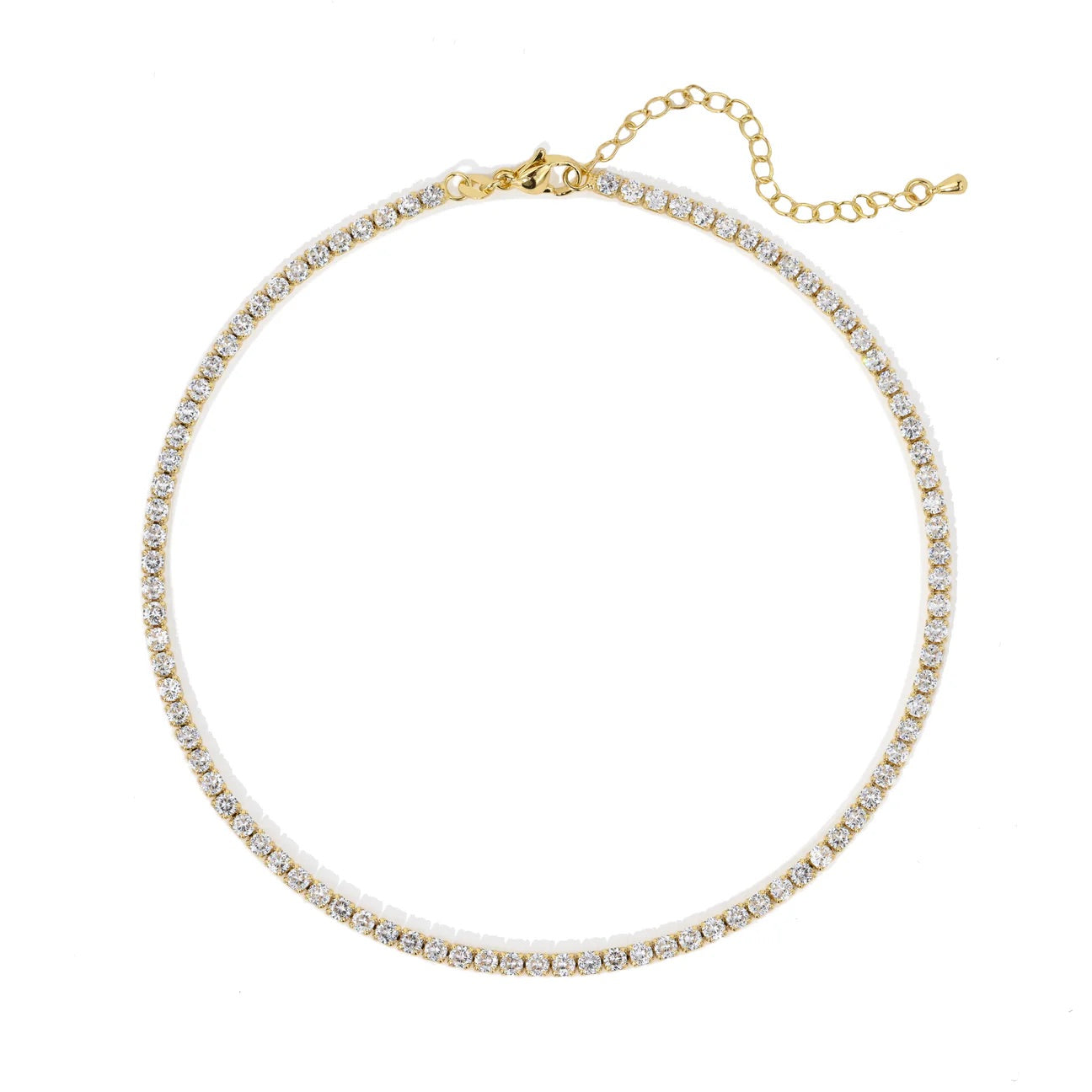 Chloe Tennis Choker in Gold