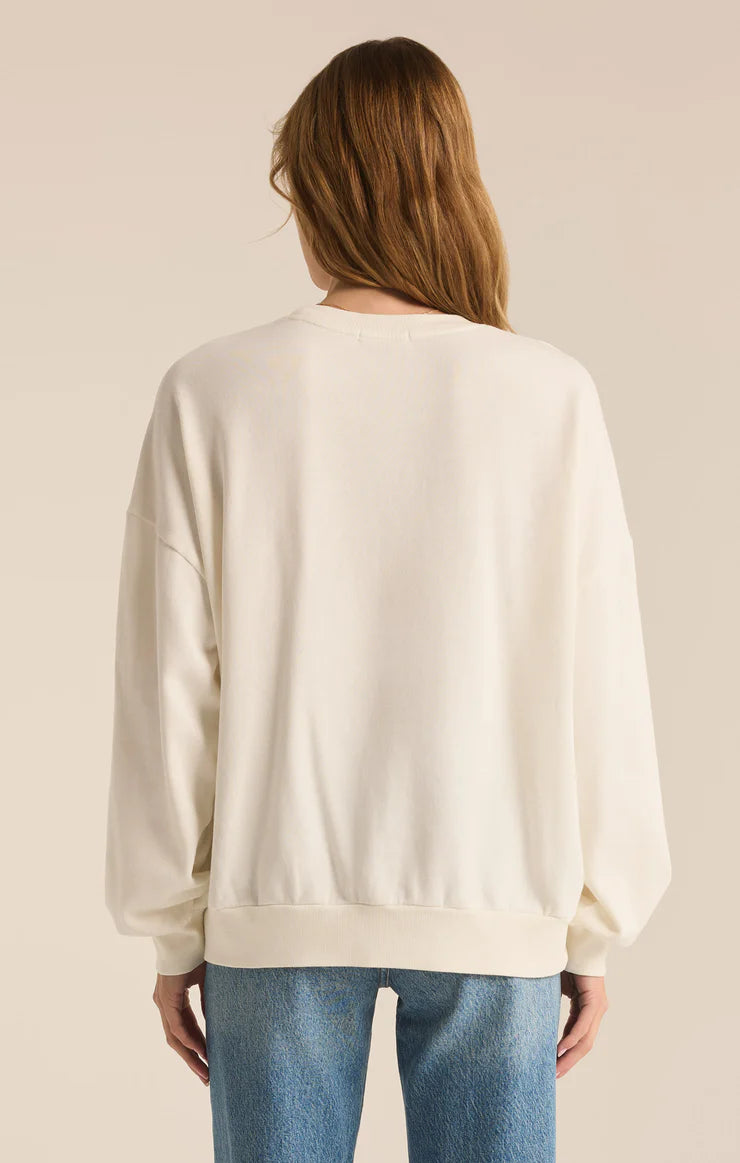 Merry Sunday Sweatshirt in Sea Salt