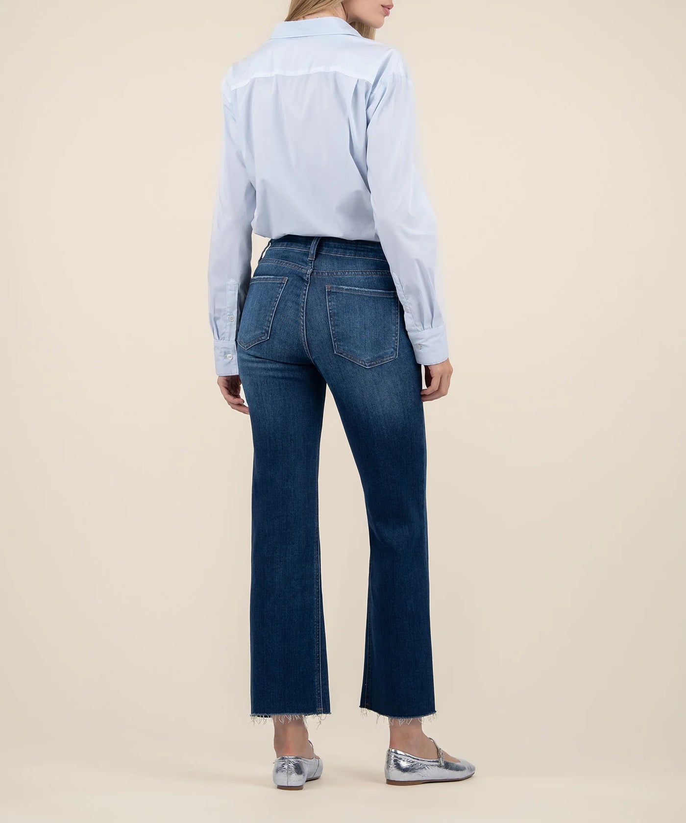 Kelsey High Rise Ankle Flare in Royal