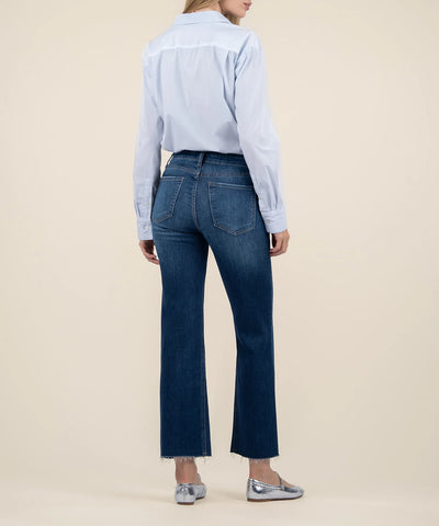 Kelsey High Rise Ankle Flare in Royal