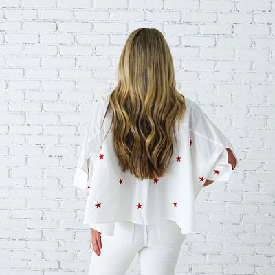 Abby Swing Star Top in White