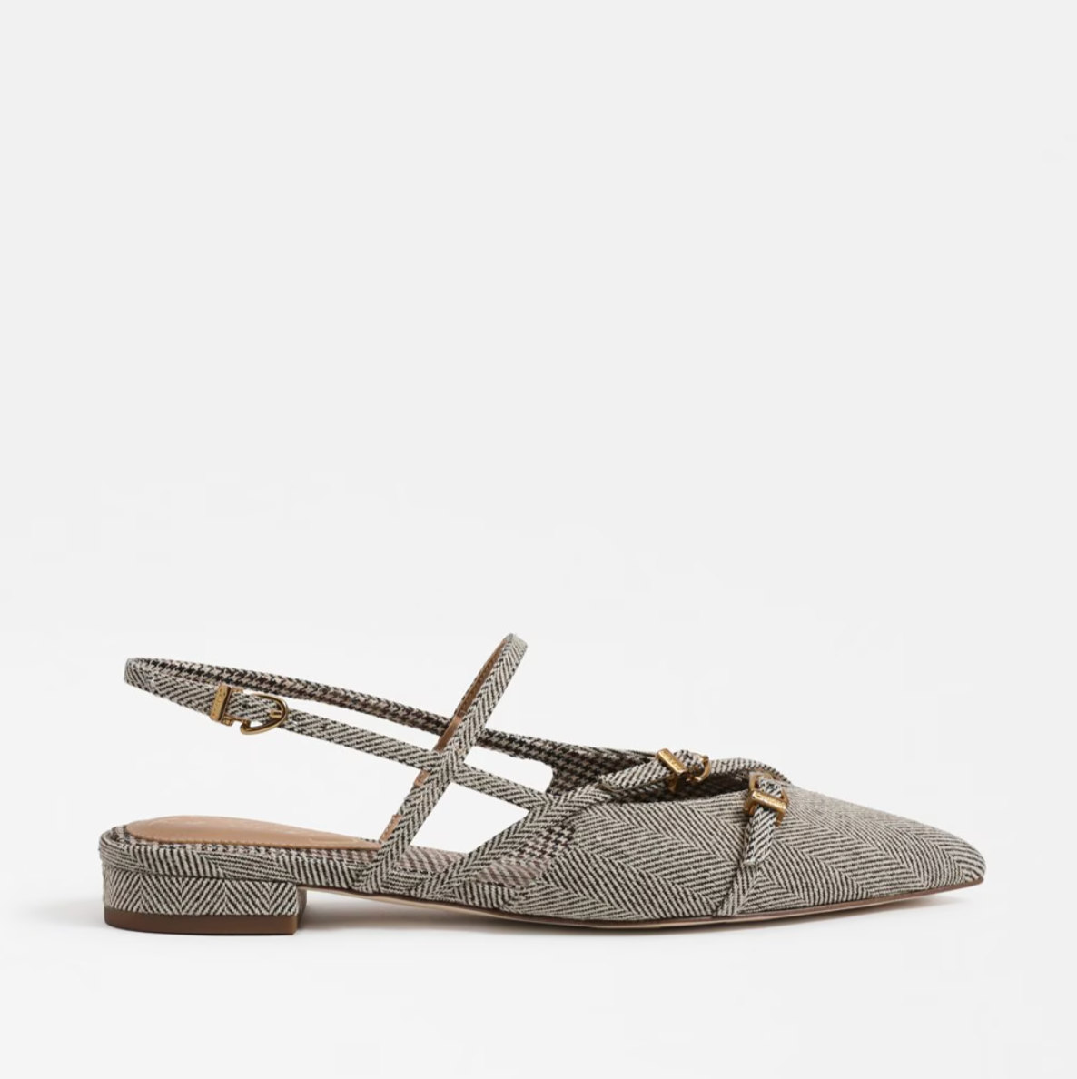 Lindley Slingback Flat in Brown Natural