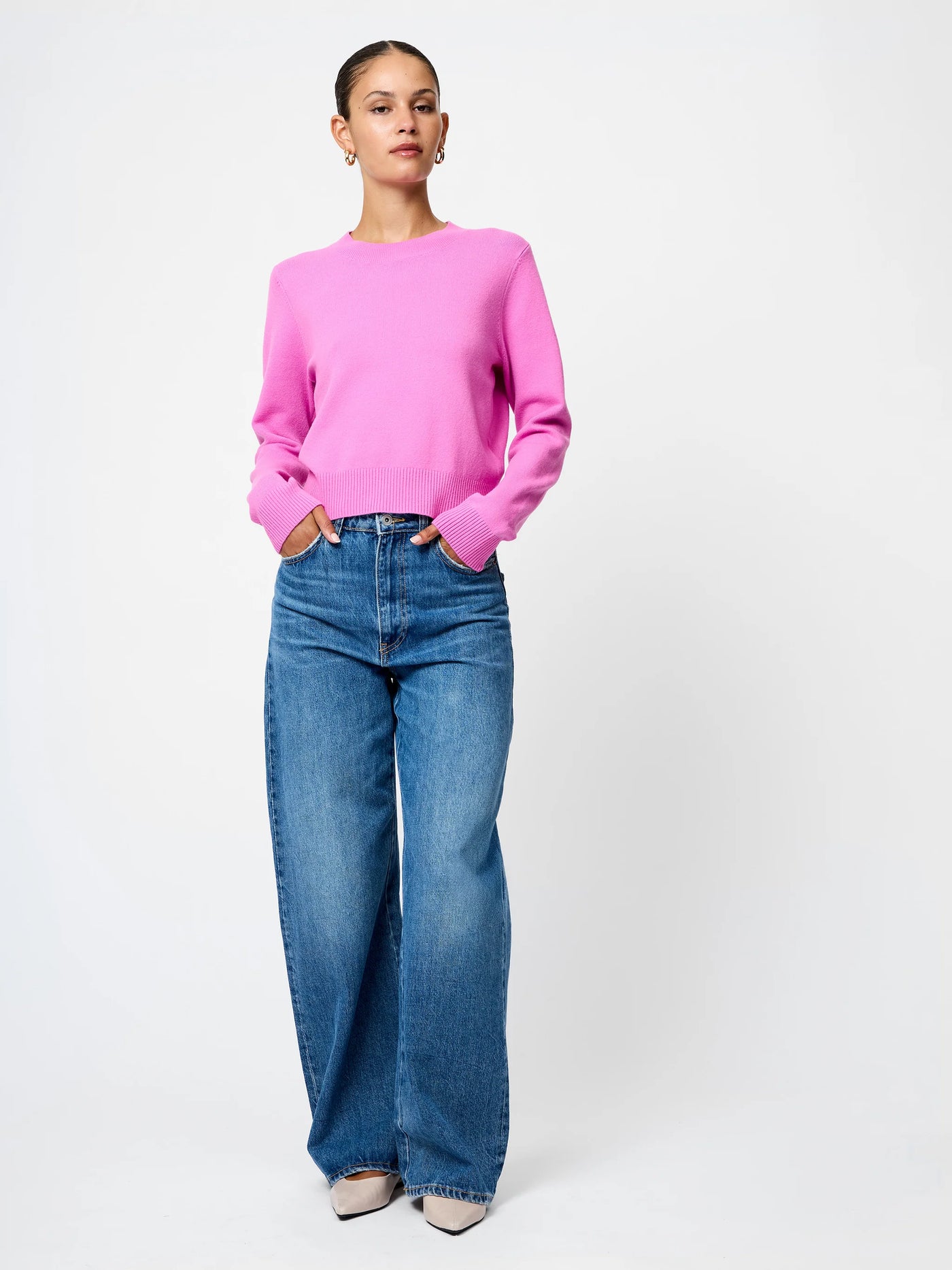 Babysoft Crew Neck Sweater in Taffy Pink