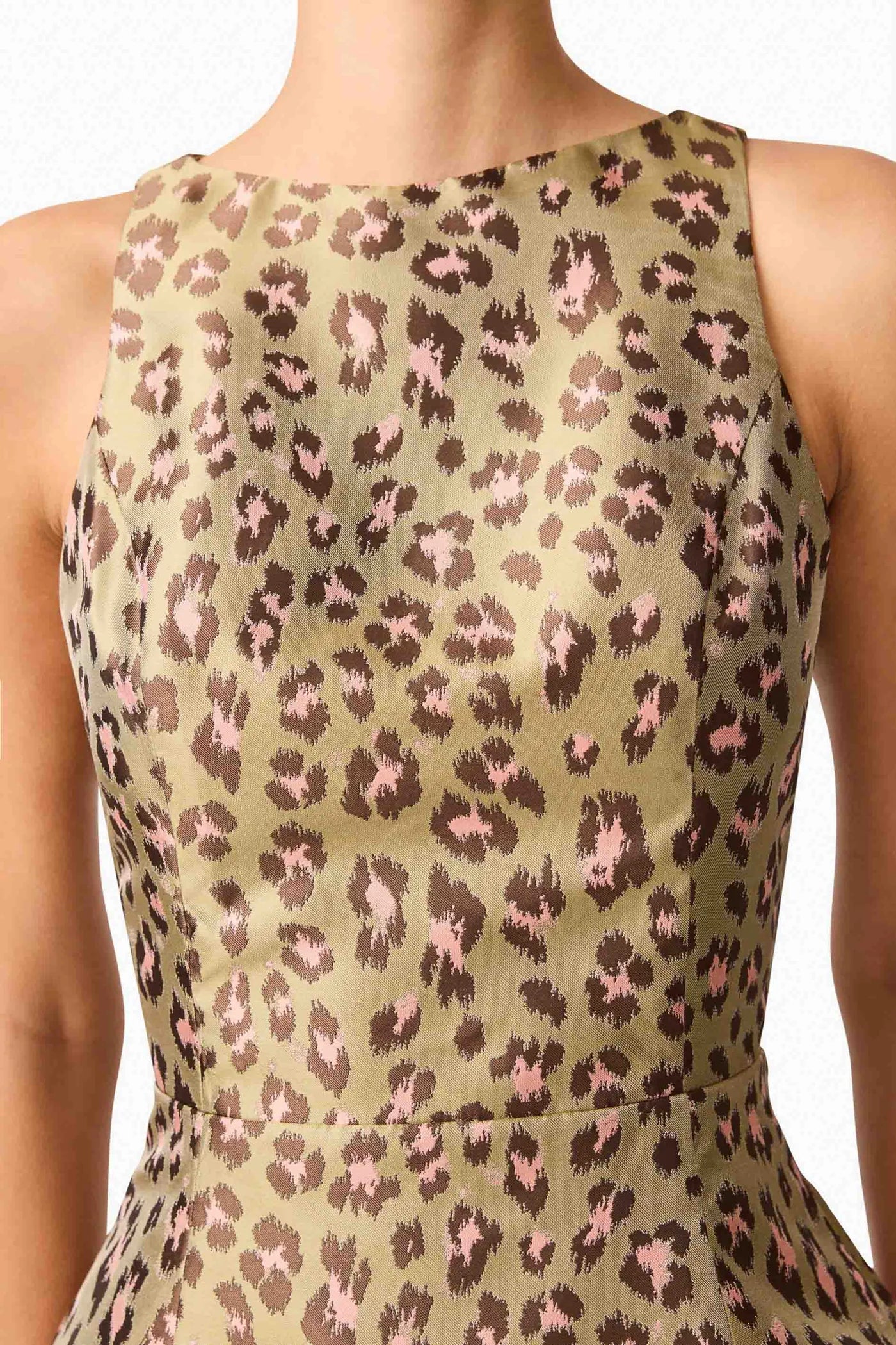 Elara Tulip Mini Dress in Leopard