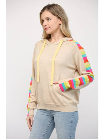 Mazie Hoodie Sweater in Oatmeal
