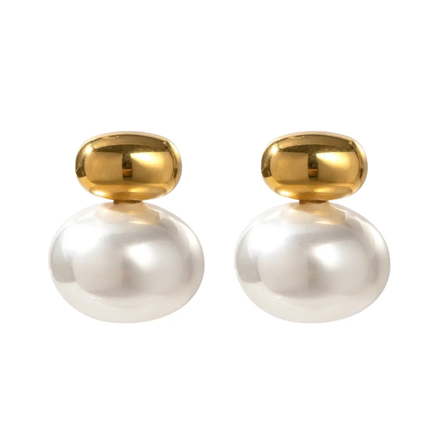 Emma Studs in Gold/Pearl