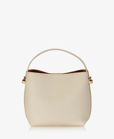 Selena Bucket Bag in Ivory European Calfskin Leather