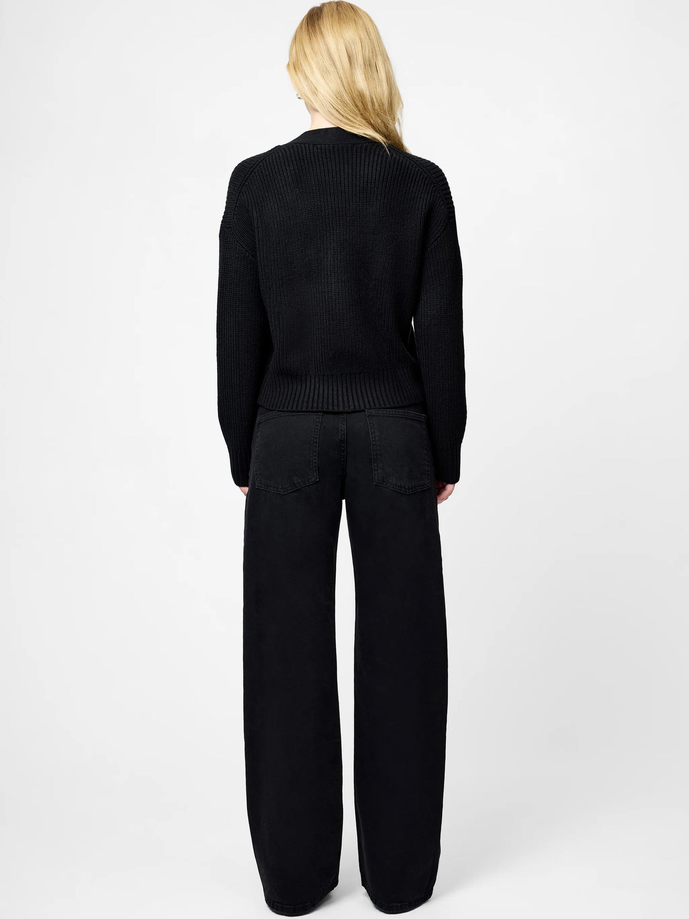 Babysoft Pearl Bow Sweater in Black