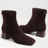 Paige Ankle Boot in Cafe Noir Brown Suede