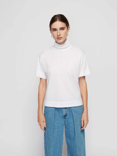 Fable Turtleneck Tee in White