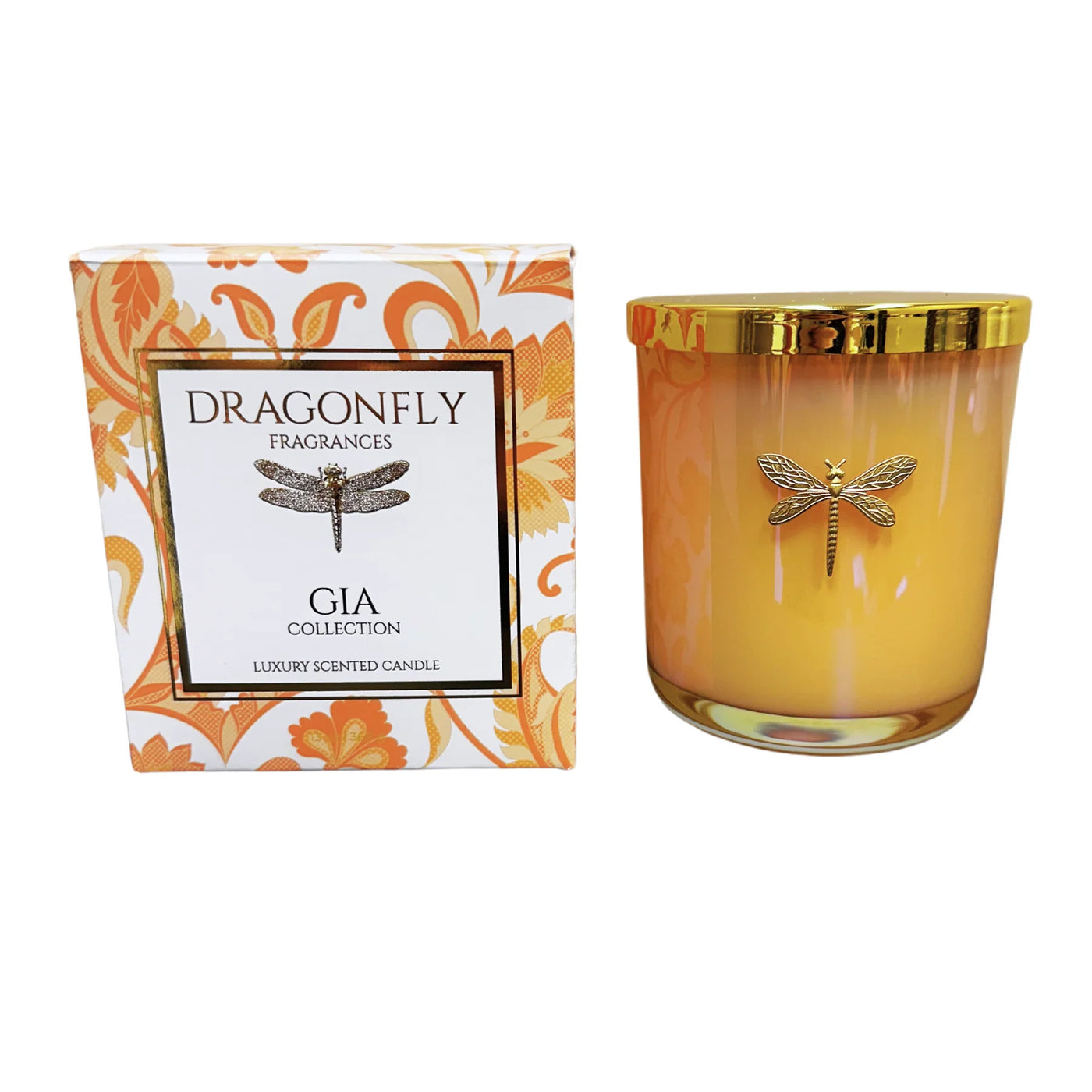 Gia Candle Iridescent Coral in Currant+Geranium