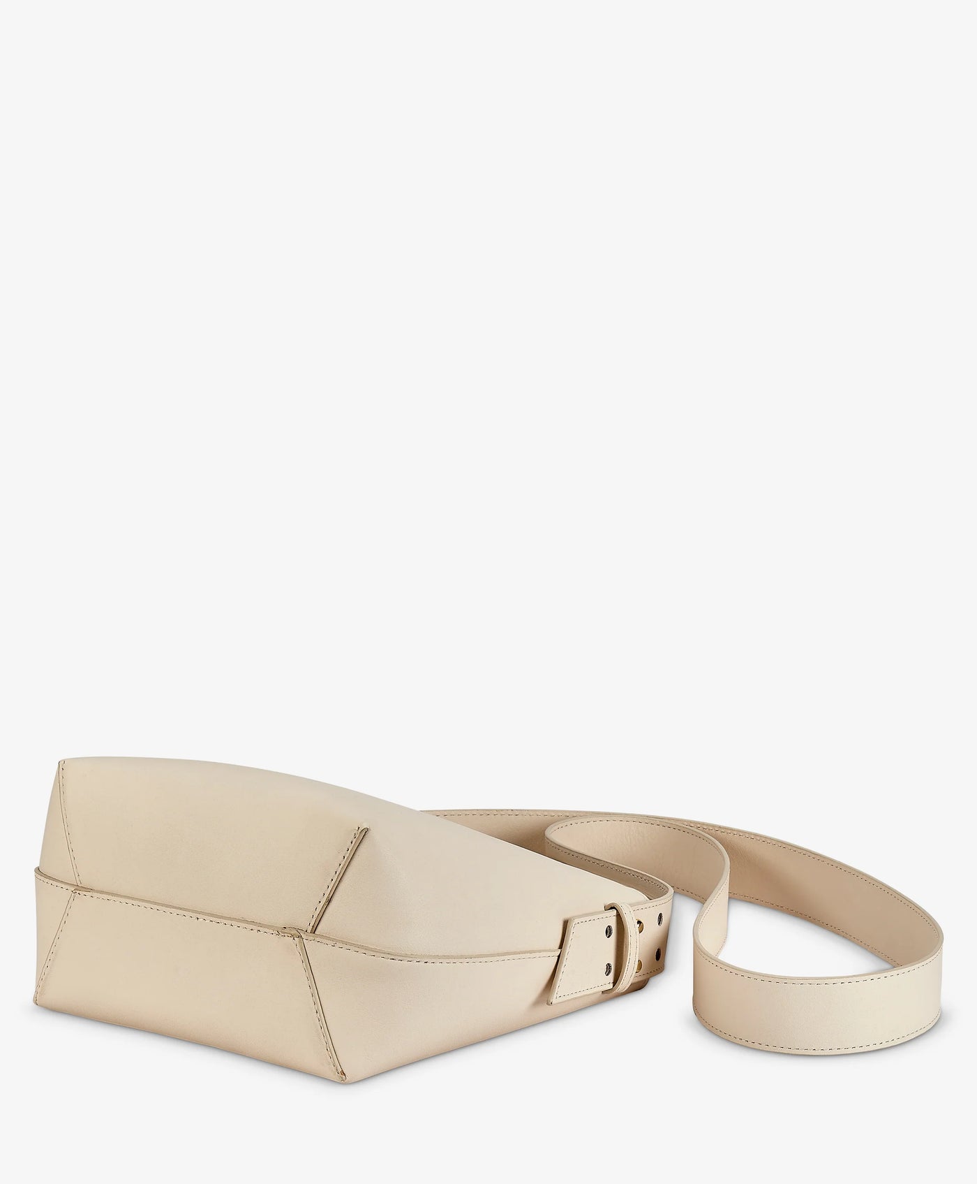 Selena Bucket Bag in Ivory European Calfskin Leather