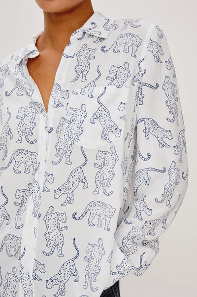 Kathryn Shirt in Cobalt Jaguar