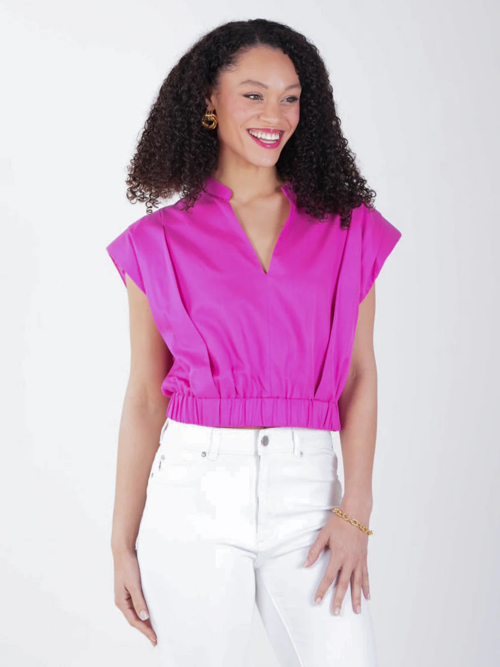 Evie Top in Raspberry Rose