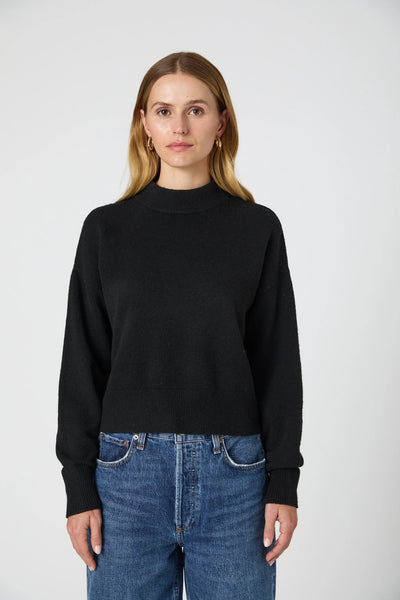 Vhari Crew Neck Jumper in Black