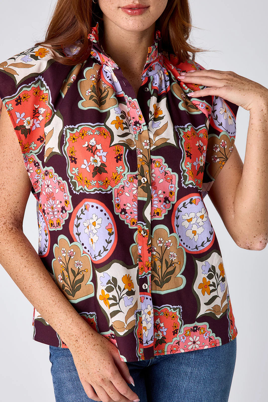 Billie Blouse in Stamp