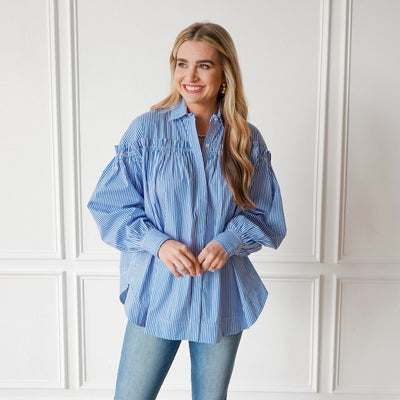 Miriam Top in Royal Stripe
