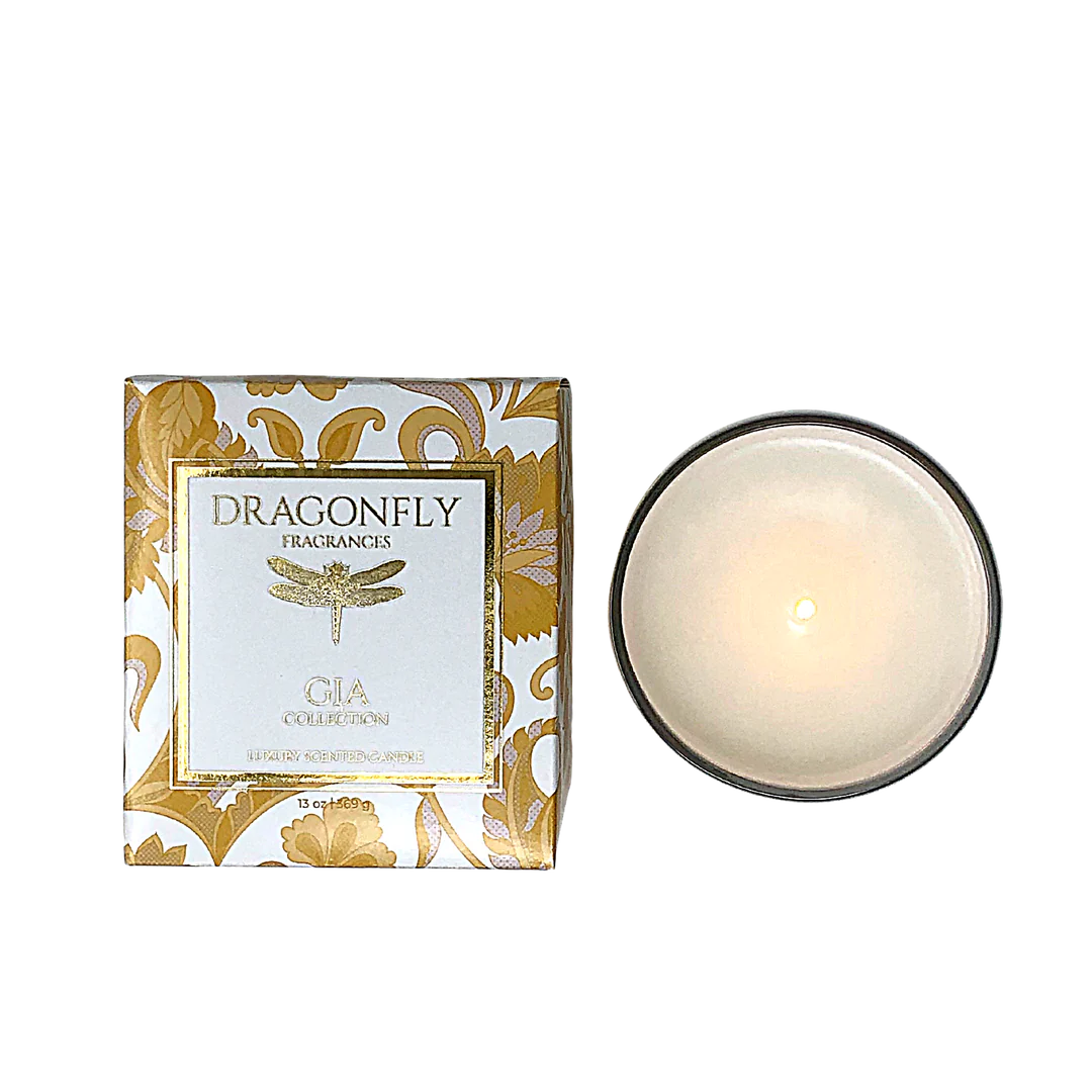 Gia Candle Iridescent White in Pear + Water Lily