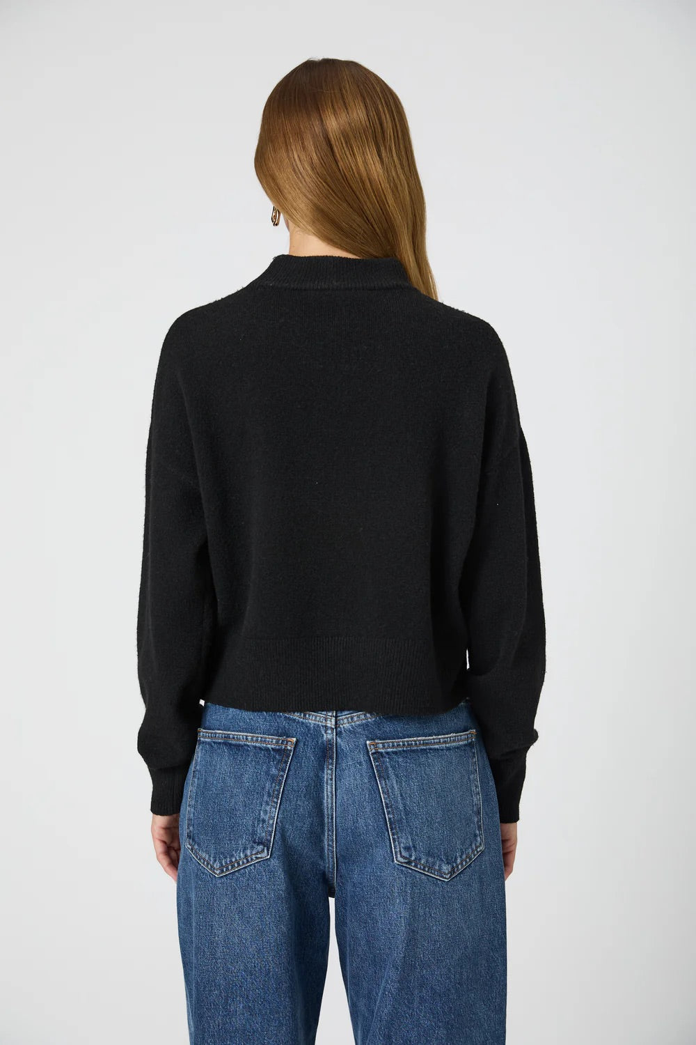 Vhari Crew Neck Jumper in Black