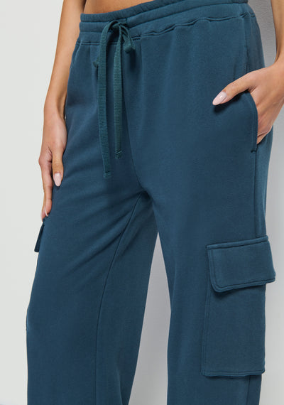 Casey Cargo Sweatpants in Midnight Navy