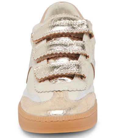 Notice Velcro Sneaker in Silver/Gold