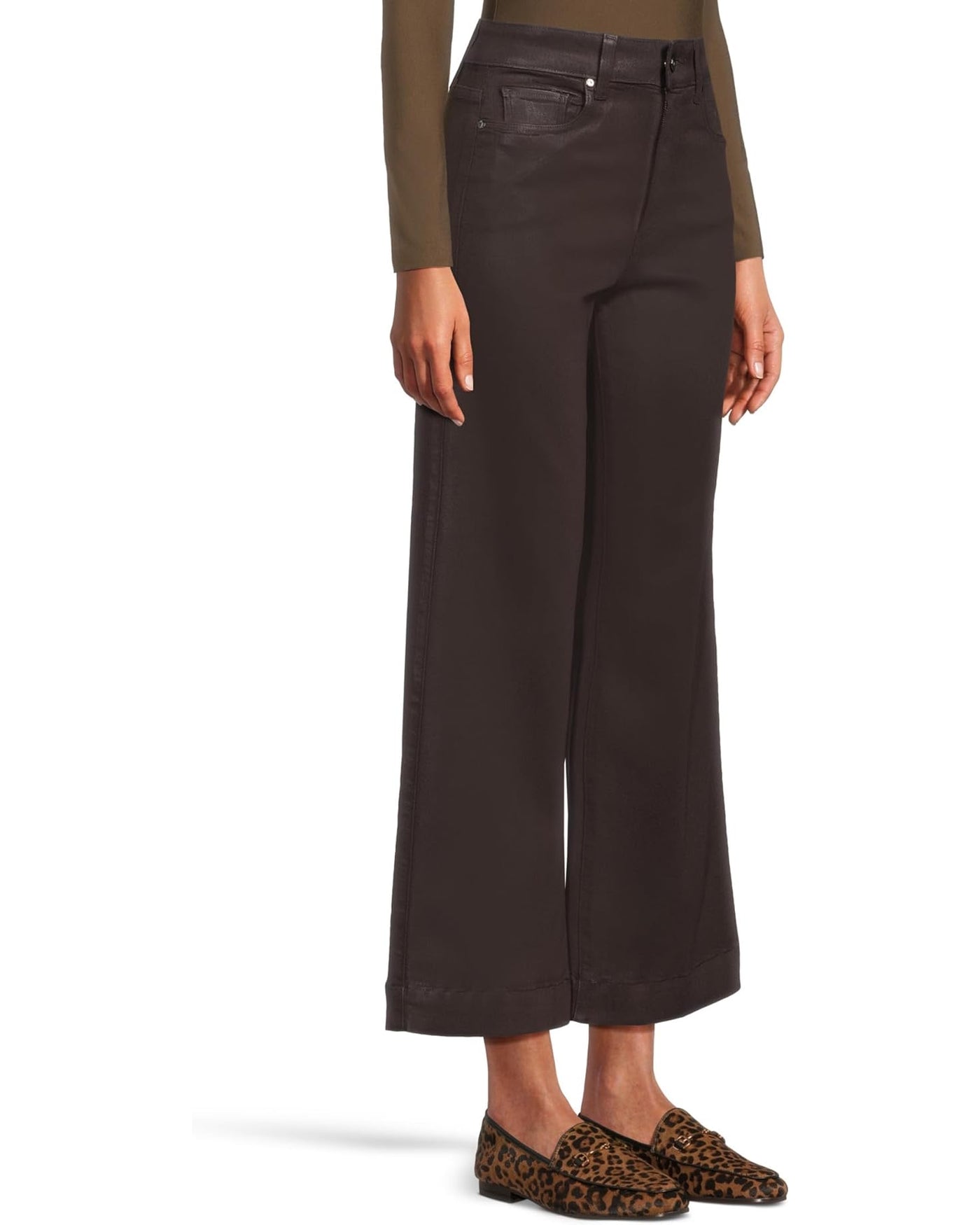 Anessa Wide Leg Jean in Chicory Coffee Luxe Coating