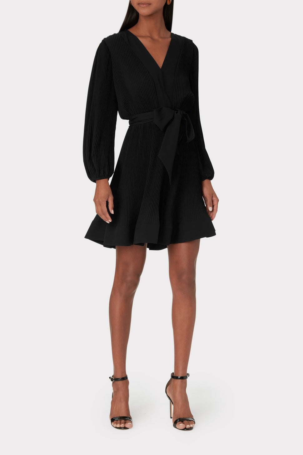 Liv Pleated Dress in Black