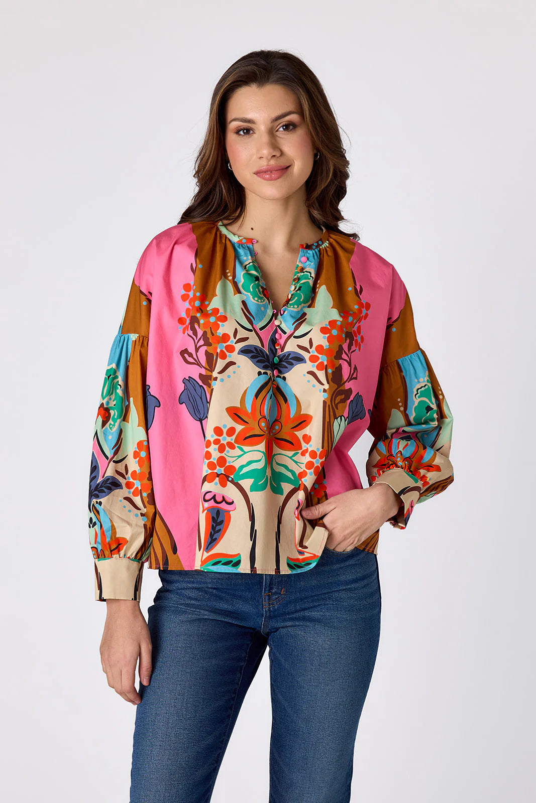 Bryleigh Blouse in Art Nouveau