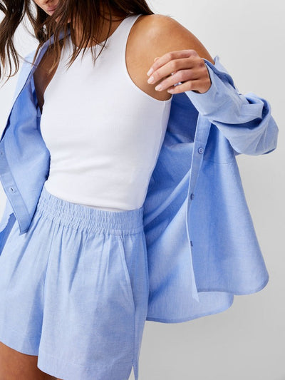 Chambray Top in Blue