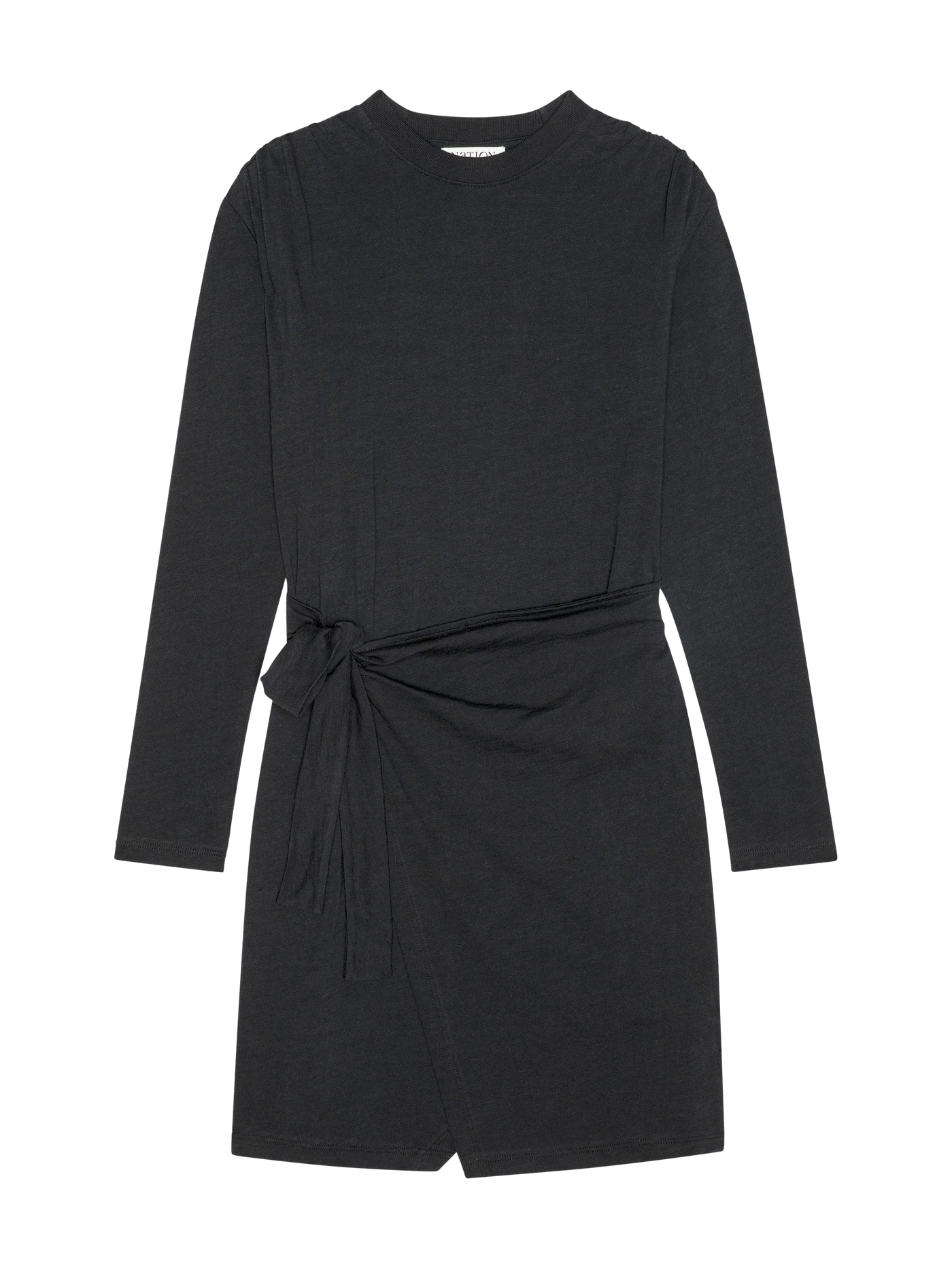 Taylor Wrap Dress in Black in Jet Black
