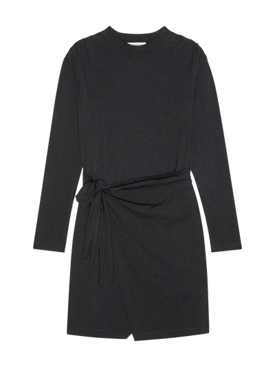 Taylor Wrap Dress in Black in Jet Black