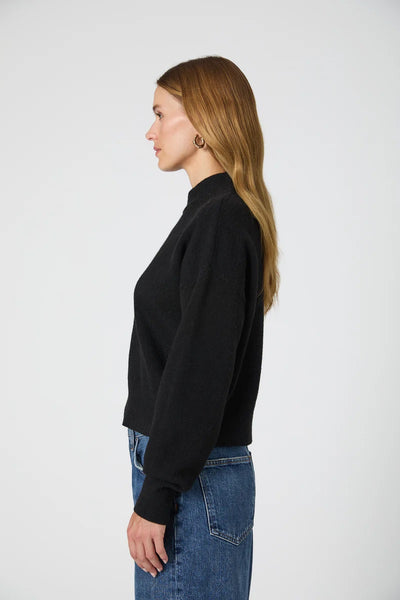 Vhari Crew Neck Jumper in Black