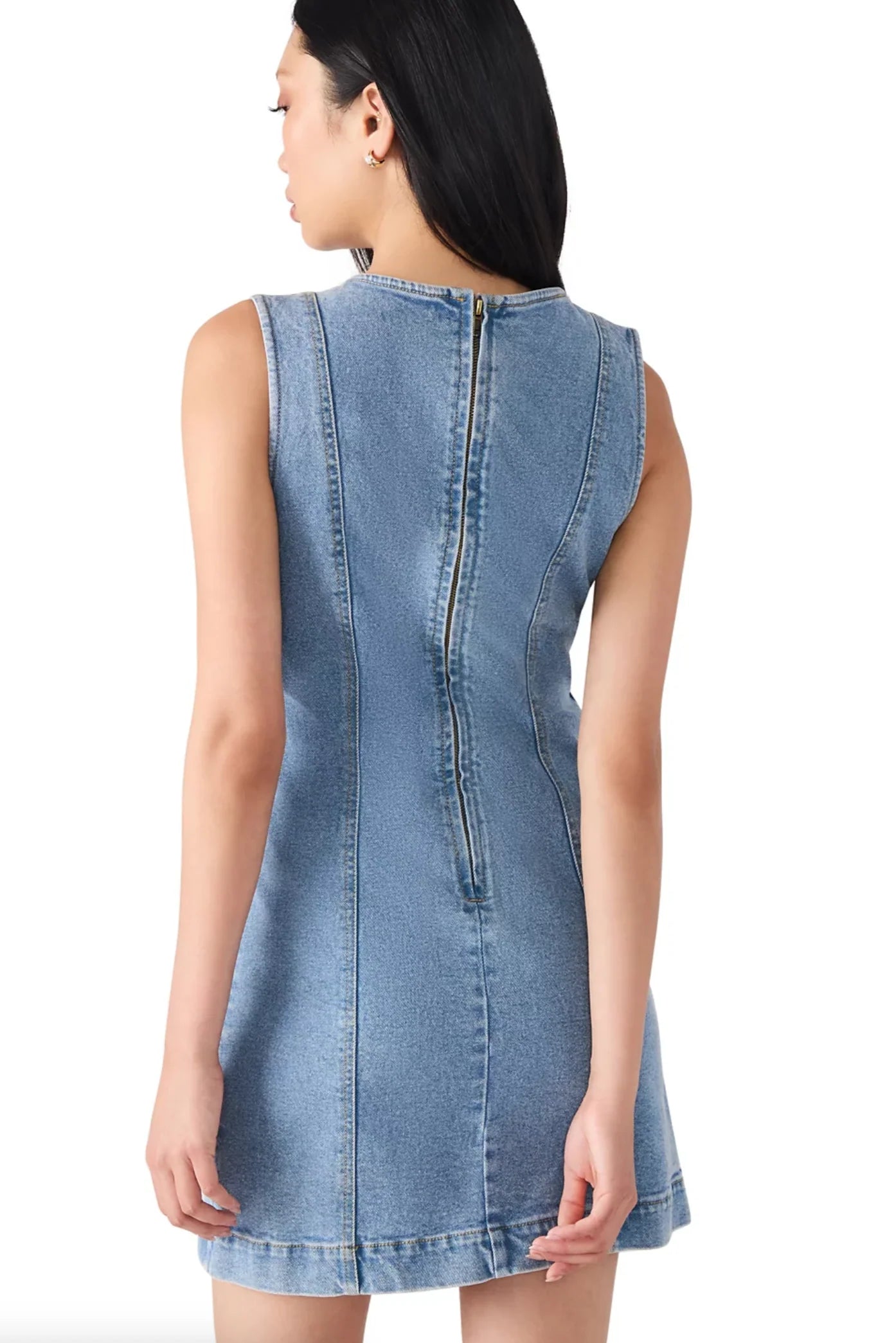 Averi Denim Dress in Forever Blue