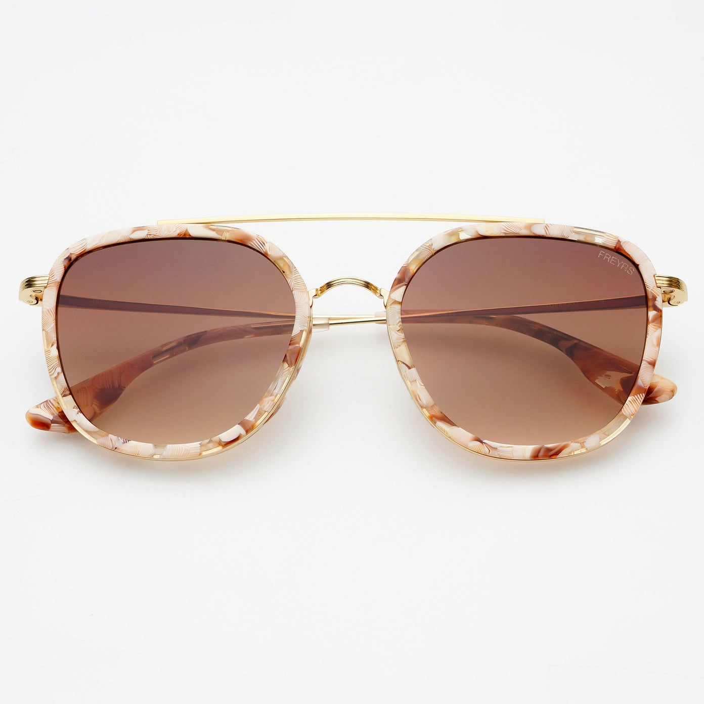 Weston Sunglasses in Pink Pearl/Brown