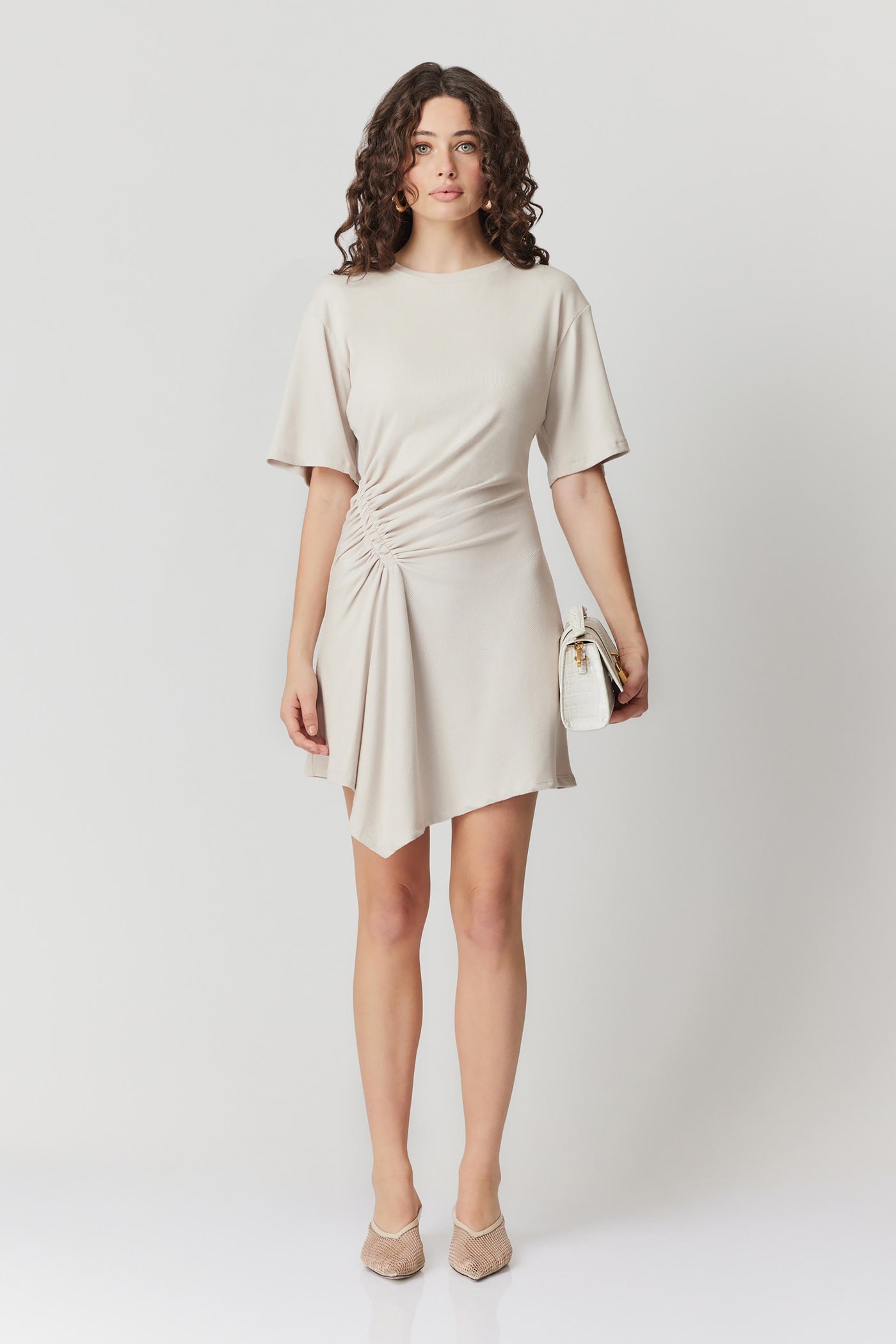 Aitana Mini Dress in Bone