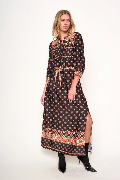 Cassie Dress in Charcoal Frost