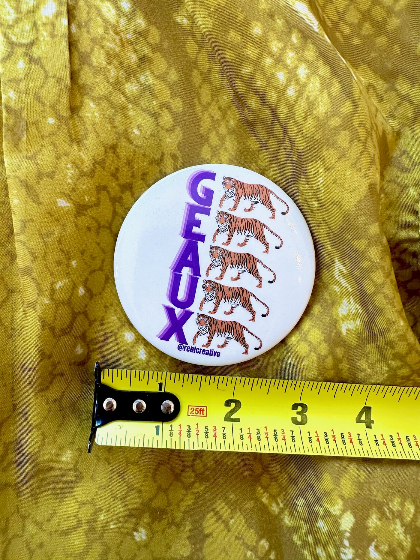 "Geaux" Game Day Button in Cream