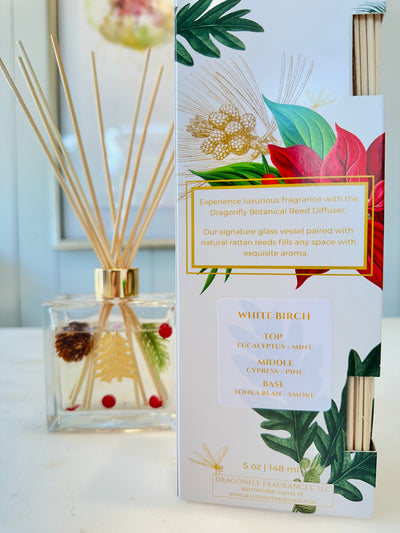 Poinsettia Botanical Reed Diffuser in White Birch