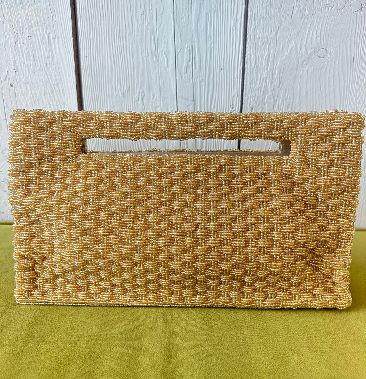 Large Basket Weave Purse in Coffee