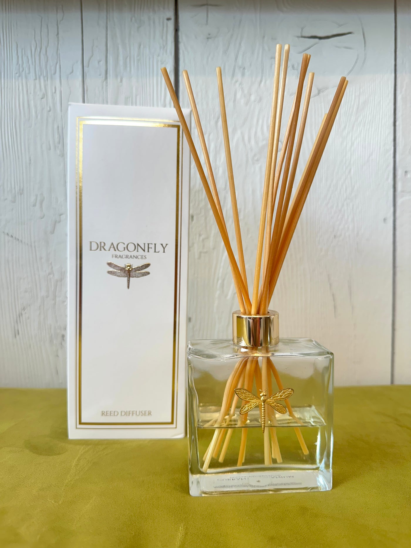 Gold Reed Diffuser in Currant + Geranium
