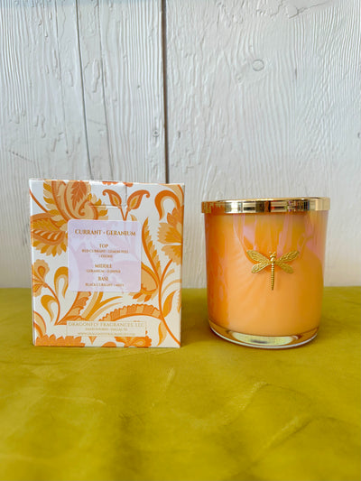 Gia Candle Iridescent Coral in Currant+Geranium
